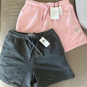 Coach Garment Dye Track Shorts NWT Pink and Washed Black
